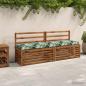 Preview: ARDEBO.de - 2-teilige Bankkissen SOEST 2 stk. 100 % Polyester Blattmuster