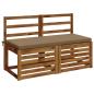 Preview: Bankkissen SOEST 2 stk. 100 % Polyester Taupe 110 x 50 x 5 cm