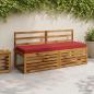 Preview: ARDEBO.de - Bankkissen SOEST 2 stk. 100 % Polyester Weinrot 150 x 50 x 8 cm