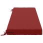 Preview: Bankkissen SOEST 2 stk. 100 % Polyester Weinrot 150 x 50 x 8 cm