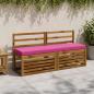 Preview: ARDEBO.de - Bankkissen SOEST 2 stk. 100 % Polyester Rosa 140 x 40 x 8 cm