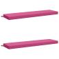 Preview: Bankkissen SOEST 2 stk. 100 % Polyester Rosa 140 x 40 x 8 cm