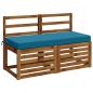 Preview: 2-teilige Bankkissen SOEST 2 stk. 100 % Polyester Himmelblau