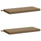 Preview: Bankkissen SOEST 2 stk. 100 % Polyester Taupe 60 x 40 x 5 cm