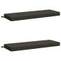 Preview: ARDEBO.de - 2-teilige Bankkissen SOEST 2 stk. 100 % Polyester Anthrazit