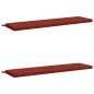 Preview: 2-teilige Bankkissen SOEST 2 stk. 100 % Polyester Rot