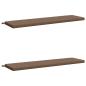Preview: Bankkissen SOEST 2 stk. 100 % Polyester Taupe 160 x 40 x 5 cm