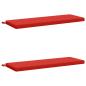 Preview: ARDEBO.de - 2-teilige Bankkissen SOEST 2 stk. 100 % Polyester Rot