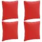 Preview: 4-teilige Rücken-Kissen PUTTEN 4 pcs 100 % Polyester Rot