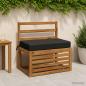 Preview: ARDEBO.de - Sitzkissen SOEST 100 % Polyester Schwarz 70 x 40 x 10 cm
