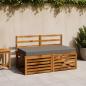 Preview: ARDEBO.de - Sitzkissen SOEST 100 % Polyester Grau 120 x 80 x 10 cm