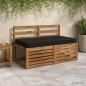 Preview: ARDEBO.de - Sitzkissen SOEST 100 % Polyester Schwarz 120 x 80 x 10 cm