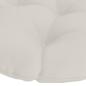 Preview: Papasan-Sessel-Kissen VIANEN 100 % Polyester Weiß Ø 100 x 12 cm