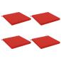 Preview: 4-teilige Sitzkissen SOEST 4 stk. 100 % Polyester Rot