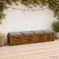 Preview: ARDEBO.de - 4-teilige Sitzkissen SOEST 4 stk. 100 % Polyester Grau