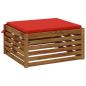 Preview: 1-teiliges Sitzkissen SOEST 100 % Polyester Rot 60 x 60 x 3 cm
