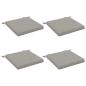 Preview: 4-teilige Sitzkissen SOEST 4 stk. 100 % Polyester Grau