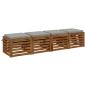 Preview: 4-teilige Sitzkissen SOEST 4 stk. 100 % Polyester Grau