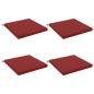 Preview: 4-teilige Sitzkissen SOEST 4 stk. 100 % Polyester Weinrot