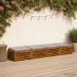 Preview: ARDEBO.de - 4-teilige Sitzkissen SOEST 4 stk. 100 % Polyester Grau