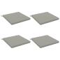 Preview: 4-teilige Sitzkissen SOEST 4 stk. 100 % Polyester Grau