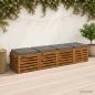 Preview: ARDEBO.de - 4-teilige Sitzkissen SOEST 4 stk. 100 % Polyester Grau