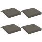 Preview: 4-teilige Sitzkissen SOEST 4 stk. 100 % Polyester Grau