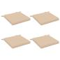 Preview: 4-teilige Sitzkissen SOEST 4 stk. 100 % Polyester Creme