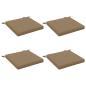 Preview: ARDEBO.de - 4-teilige Sitzkissen SOEST 4 stk. 100 % Polyester Taupe