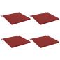 Preview: Sitzkissen SOEST 4 stk. 100 % Polyester Weinrot 80 x 80 x 3 cm