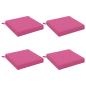 Preview: Sitzkissen SOEST 4 stk. 100 % Polyester Rosa 50 x 50 x 7 cm
