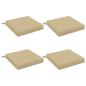 Preview: 4-teilige Sitzkissen SOEST 4 stk. 100 % Polyester Beige