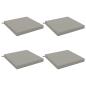 Preview: 4-teilige Sitzkissen SOEST 4 stk. 100 % Polyester Grau