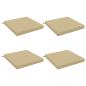 Preview: ARDEBO.de - 4-teilige Sitzkissen SOEST 4 stk. 100 % Polyester Beige