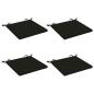 Preview: Sitzkissen SOEST 4 stk. 100 % Polyester Schwarz 50 x 50 x 3 cm