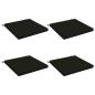 Preview: 4-teilige Sitzkissen SOEST 4 stk. 100 % Polyester Schwarz