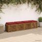 Preview: ARDEBO.de - Sitzkissen SOEST 4 stk. 100 % Polyester Weinrot 40 x 40 x 7 cm