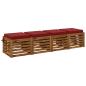 Preview: Sitzkissen SOEST 4 stk. 100 % Polyester Weinrot 40 x 40 x 7 cm