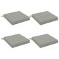 Preview: ARDEBO.de - 4-teilige Sitzkissen SOEST 4 stk. 100 % Polyester Grau