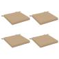 Preview: Sitzkissen SOEST 4 stk. 100 % Polyester Sand 45 x 45 x 5 cm