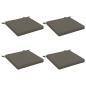 Preview: 4-teilige Sitzkissen SOEST 4 stk. 100 % Polyester Grau