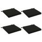 Preview: 4-teilige Sitzkissen SOEST 4 stk. 100 % Polyester Schwarz