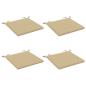 Preview: 4-teilige Sitzkissen SOEST 4 stk. 100 % Polyester Beige
