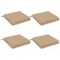 Preview: 4-teilige Sitzkissen SOEST 4 stk. 100 % Polyester Sand