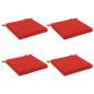 Preview: 4-teilige Sitzkissen SOEST 4 stk. 100 % Polyester Rot