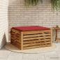 Preview: ARDEBO.de - Sitzkissen SOEST 100 % Polyester Weinrot 80 x 80 x 3 cm