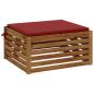 Preview: Sitzkissen SOEST 100 % Polyester Weinrot 80 x 80 x 3 cm
