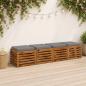 Preview: ARDEBO.de - Sitzkissen SOEST 4 stk. 100 % Polyester Grau 40 x 40 x 7 cm