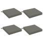 Preview: Sitzkissen SOEST 4 stk. 100 % Polyester Grau 40 x 40 x 7 cm