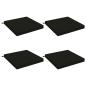 Preview: Sitzkissen SOEST 4 stk. 100 % Polyester Schwarz 80 x 80 x 7 cm